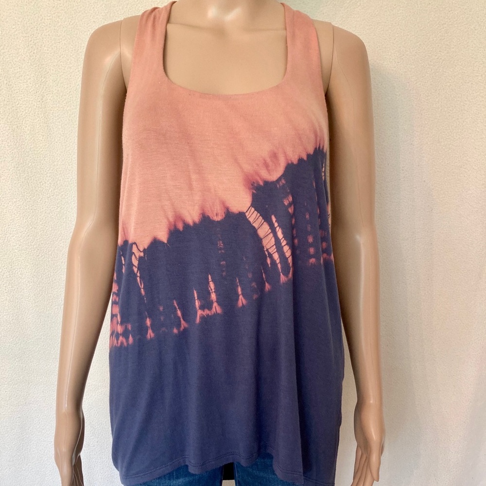 Rylee & Quinn Pink and Blue Tie-dye Tank